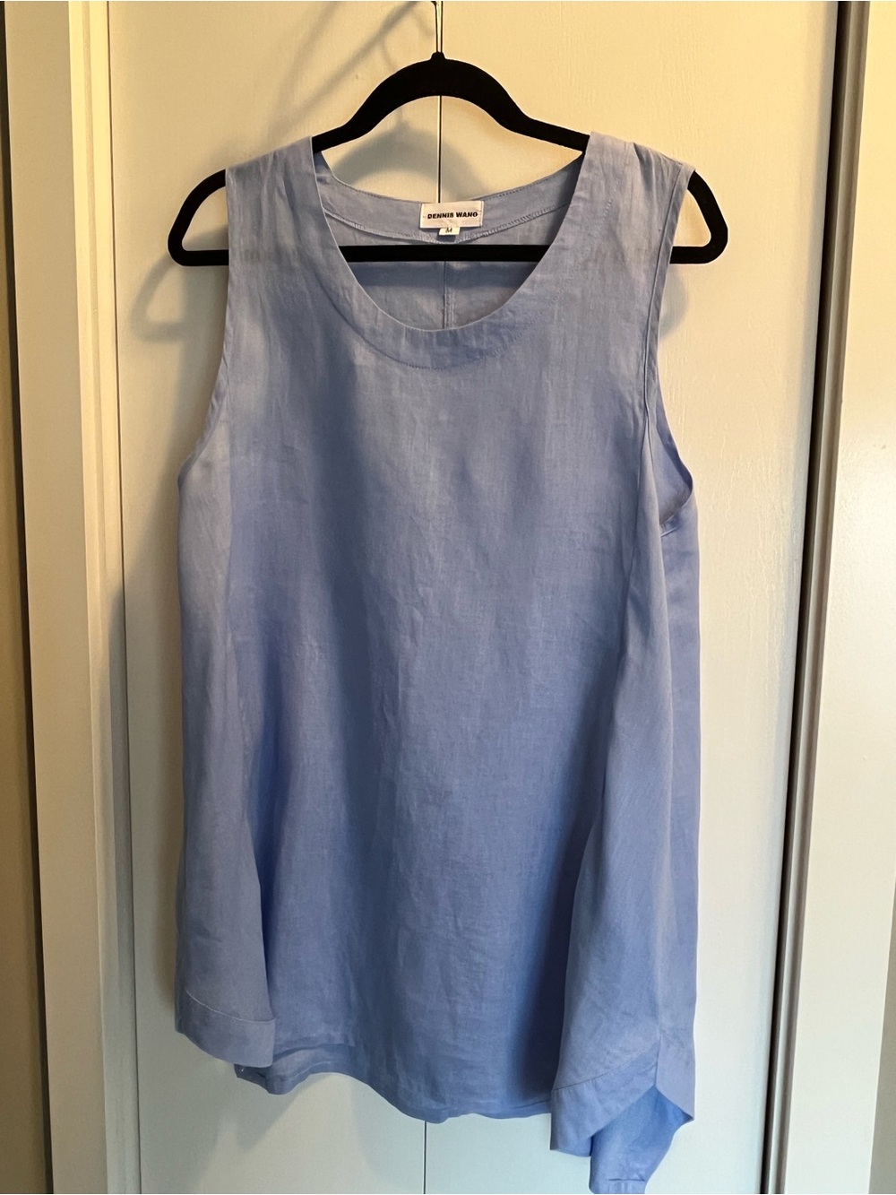 Linen Sleeveless Tank by Canadian Designer Dennis Wang